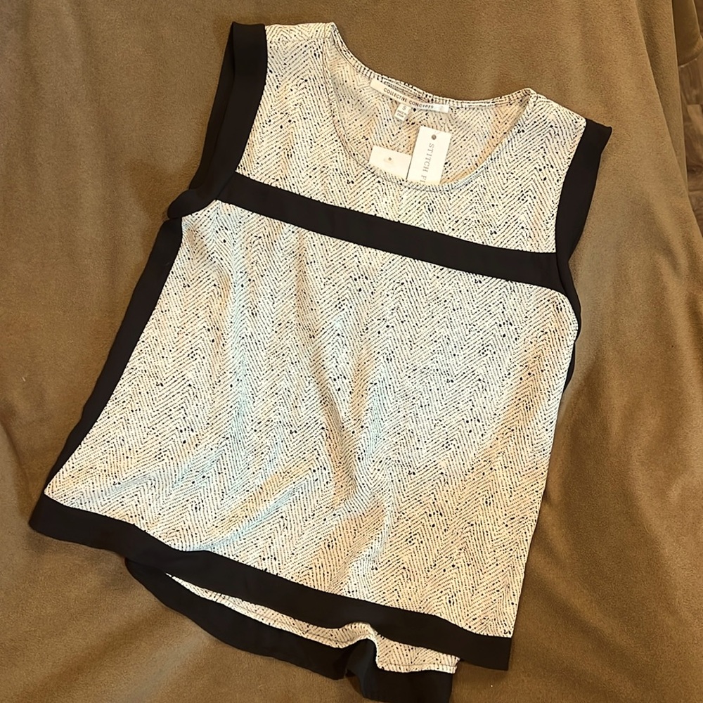 Collective concepts, sleeveless blouse, small NWT
